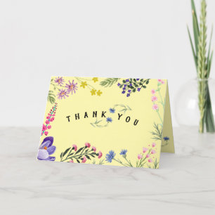 Carte de remerciements fleur sauvage