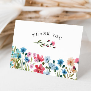 Carte de remerciements fleur sauvage