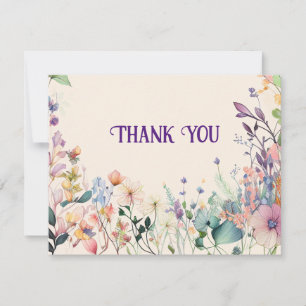 Carte De Remerciements Fleur sauvage 