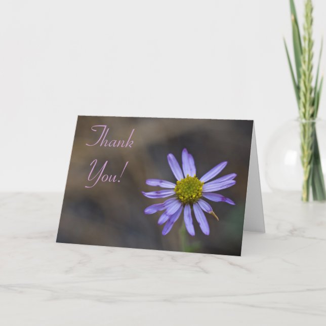 CARTE DE REMERCIEMENTS FLEUR SAUVAGE 7 (Devant)