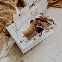 Fleur sauvage d'automne Boho | Photo beige pliée