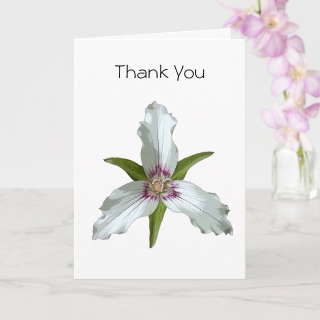 Carte de remerciements Fleur sauvage de printemps  (Orchidée)