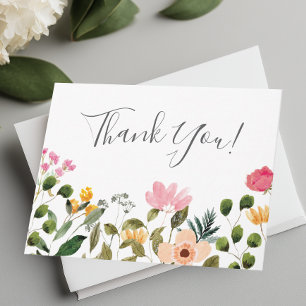 Carte De Remerciements Fleur Sauvage Remerciements Floraux