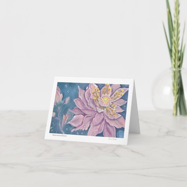 Carte De Remerciements Fleur surnaturelle (Devant)