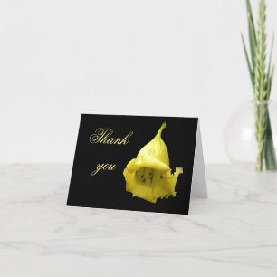 Carte De Remerciements Fleur tropicale jaune