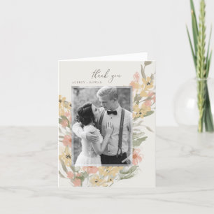 Carte de remerciements fleuri du jardin