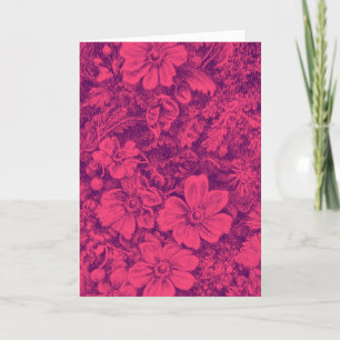 Carte De Remerciements Fleurs à vent en cascade -