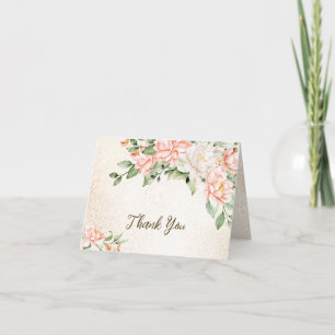 Carte De Remerciements Fleurs blanches à l'aquarelle de fête élégante