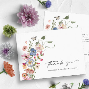 Carte De Remerciements Fleurs Colorées