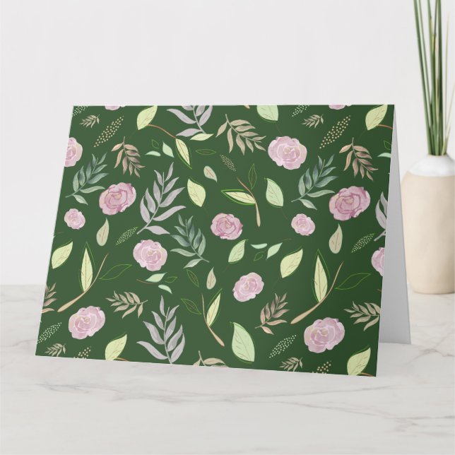 Carte De Remerciements Fleurs d'aquarelle festive 8 (Devant)