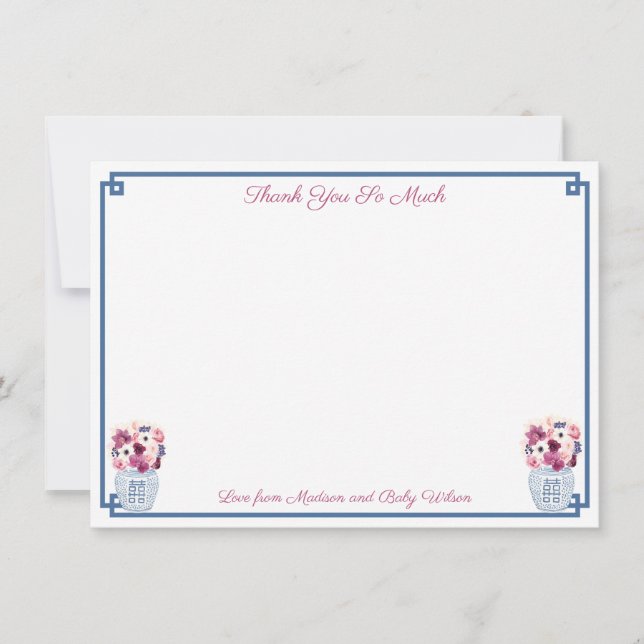 Carte De Remerciements Fleurs d'automne élégantes Orchidées Roses Douceur (Devant)