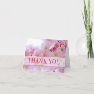 Carte De Remerciements Fleurs de cerisier roses