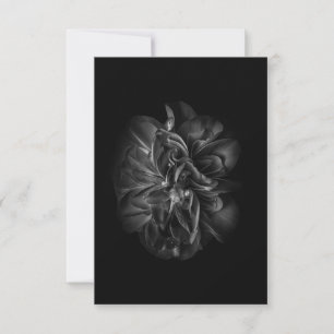 Carte De Remerciements Fleurs De jardin En Noir Et Blanc 67