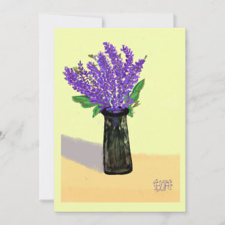 Carte De Remerciements Fleurs de Lavande Vibrantes, Inspirées de la Natur