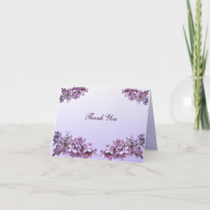 Carte De Remerciements Fleurs De Lilas Floral Mariage Remerciement