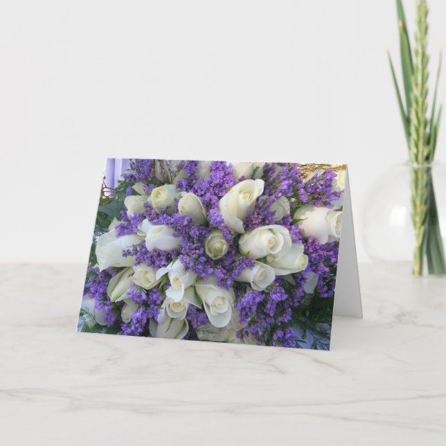 Carte De Remerciements Fleurs de mariage (Devant)