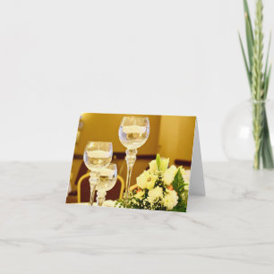 Carte De Remerciements Fleurs de mariage et bougies - Intérieur vierge