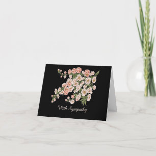 Carte De Remerciements Fleurs de pêcher fantaisistes