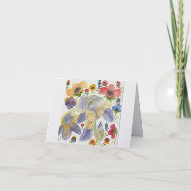 Carte De Remerciements Fleurs de printemps  (Devant)