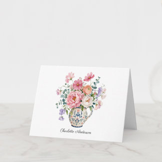 Carte De Remerciements Fleurs de style cottagecore élégant et vintage ave