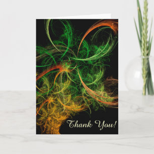 Carte De Remerciements Fleurs d'espace d'art abstrait
