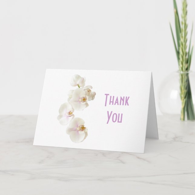Carte De Remerciements Fleurs d'orchidées (Devant)