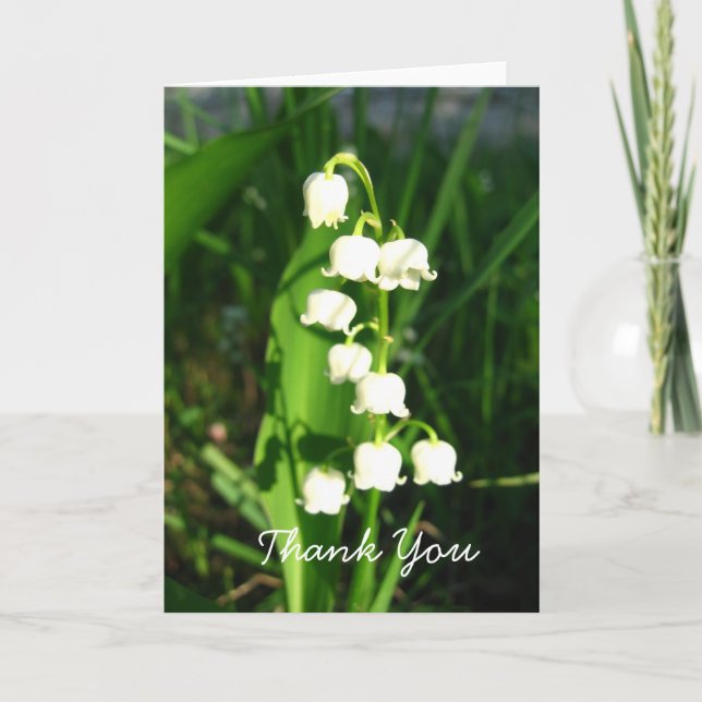 Carte De Remerciements Fleurs du muguet (Devant)