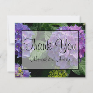 Carte De Remerciements Fleurs élégantes de couleur magenta violet rose hy
