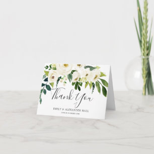 Carte De Remerciements Fleurs en fleurs blanches toutes les occasions Mar