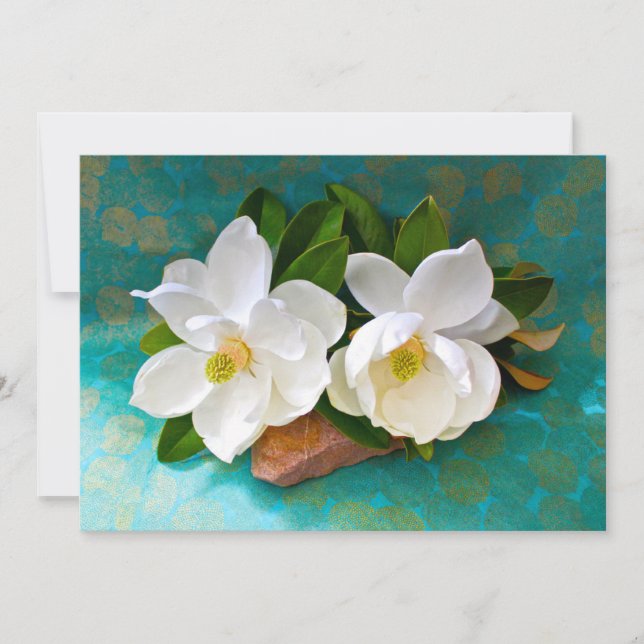 Carte De Remerciements Fleurs | Fleur Magnolia (Devant)