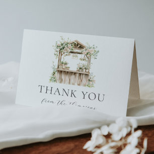 Carte De Remerciements Fleurs fraîches du stand du marché Remerciement de
