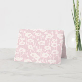 Carte De Remerciements Fleurs Fraîches | Neutre - Rose Pâle