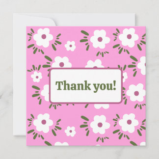 Carte De Remerciements Fleurs heureuses