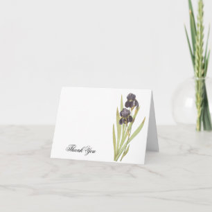Carte De Remerciements Fleurs Iris Violettes