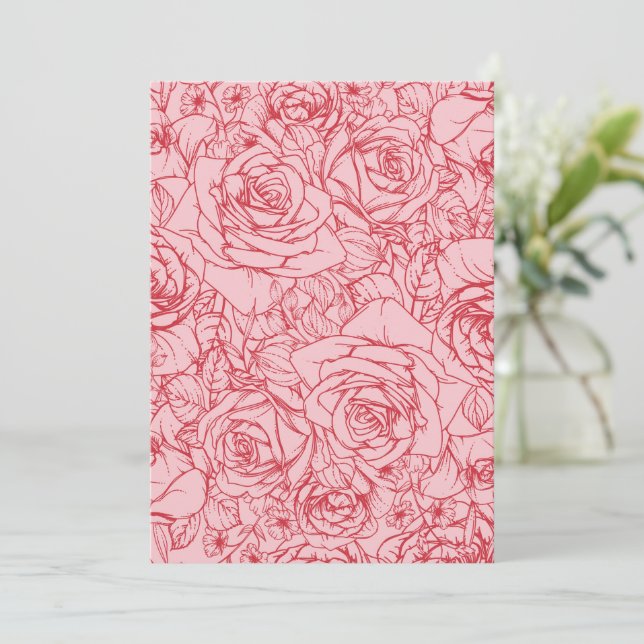 Carte De Remerciements Fleurs Motif 14 (Debout devant)