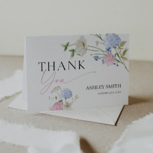 Carte De Remerciements Fleurs pastel 