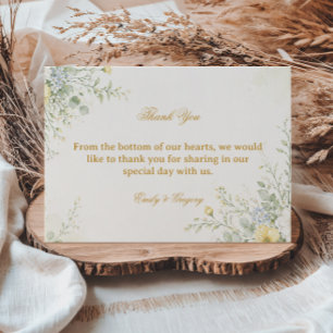 Carte De Remerciements Fleurs pastel doux