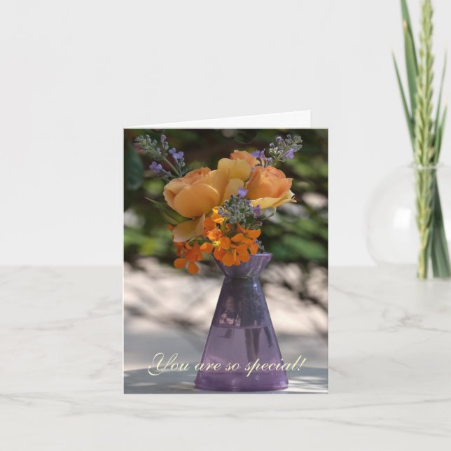 Carte De Remerciements Fleurs pour Debbie (Devant)