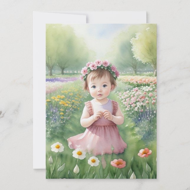 Carte De Remerciements Fleurs printanières (Devant)