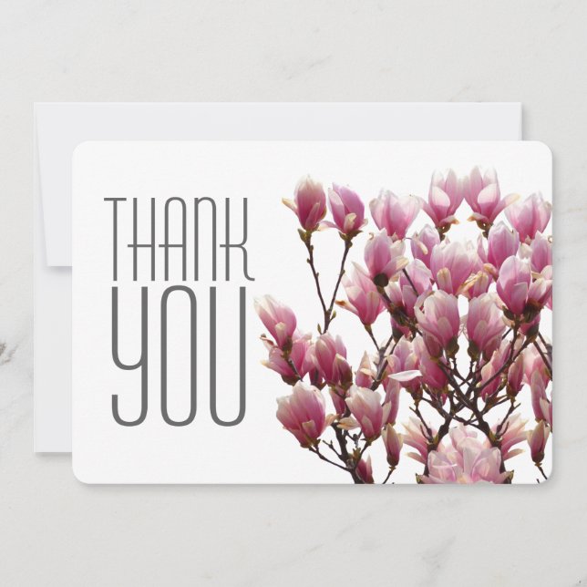 Carte De Remerciements Fleurs Professionnelles Classiques (Devant)