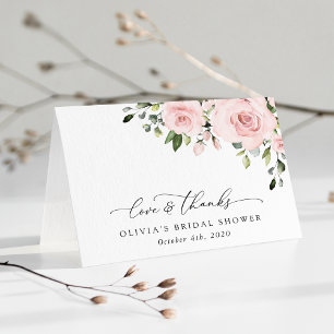 Carte De Remerciements Fleurs Rouges, Fleurs Roses, Boho, Fête des mariée