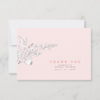 Fleurs sauvages dessinées à la main Élégant remerc