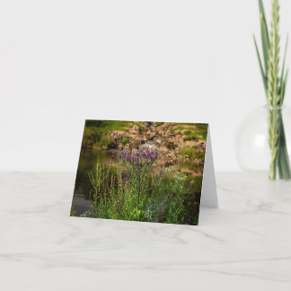 Carte De Remerciements Fleurs sauvages et cascades