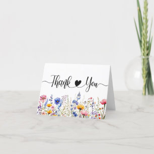 Carte De Remerciements Fleurs Sauvages Floral