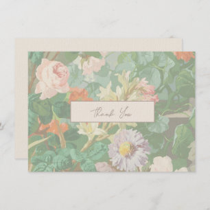 Carte de remerciements Fleurs Sauvages Modernes