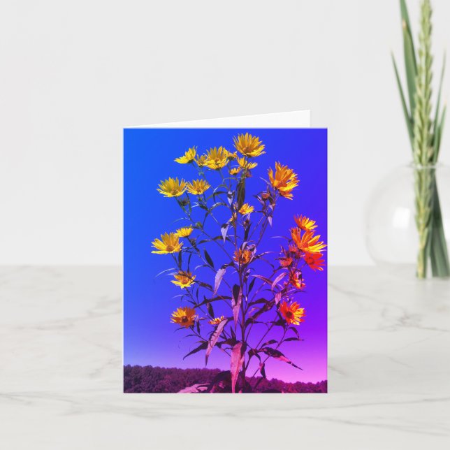 Carte De Remerciements Fleurs Vibe Été (Devant)
