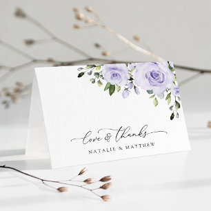 Carte De Remerciements Fleurs violettes, Fleurs Lilac, Mariage Floral