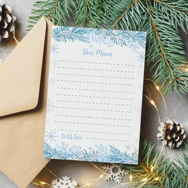 Carte De Remerciements Flocon de neige Noël Anniversaire Heure Capsule Ca (Créateur téléchargé)