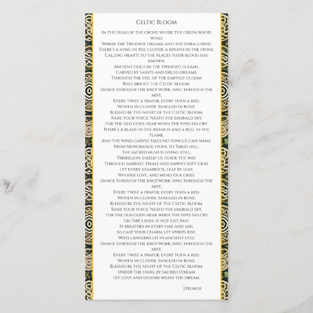 Carte De Remerciements Floraison celtique (Devant)