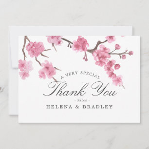 Carte De Remerciements Floraison des Cerisiers   Remerciements de Mariage